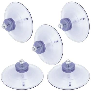Imagem de Kit com 5 Ventosas De Silicone 90mm Alta Fixação 9cm com Parafuso E Po