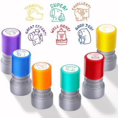 Imagem de Conjunto de 6 peças de carimbos de professor – carimbos de professores para sala de aula, carimbos de professores para graduados