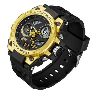 Imagem de Relógio Masculino Luminoso Dual Display Impermeável Esportivo - Sanda,