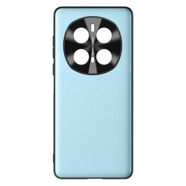 Imagem de LYJSMGZ Capa fina para Honor Magic 7 Pro/7, couro vegano líquido de alta qualidade, antiderrapante, proteção para a pele, meias de telefone, azul, 7