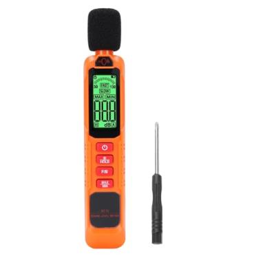 Imagem de Medidor de Nível de Som, Testador de Decibel de Ruído Portátil para o Canteiro de Obras de Casa, Uma Tela de Luz de Fundo de Ponderação, Adequada para Fábrica, Ambiente de