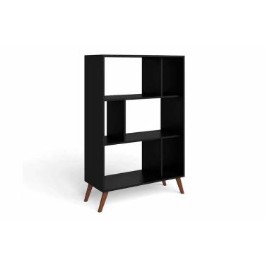Imagem de Estante De Livros Rt3015 c/ 6 Nichos Preto - Movelbento