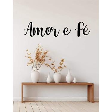 Imagem de Adesivo De Parede Amor E Fé
