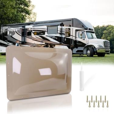 Imagem de Cúpula externa de claraboia para trailer, 45.7 cm x 66.0 cm OD Universal Skylight Fits All Standard 35.6 cm x 55.9 cm Skylight, RV Shower Skylight for Camper Trailer Quinta Roda Motorhome Truck (cinza