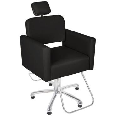 Imagem de Cadeira Cabeleireiro Ravenna CC&S Fixa Pentapé, Preto