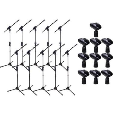 Imagem de Kit com 10 Suportes Pedestal para Microfone IBOX SMMax + 10 Cachimbos