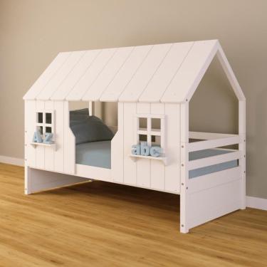 Imagem de Cama Casinha Encantada Madeira Maciça Branco Housin