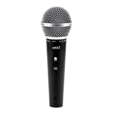Imagem de MICROFONE DINÂMICO DE METAL PRETO, PROFISSIONAL Com CHAVE  M58 - MXT