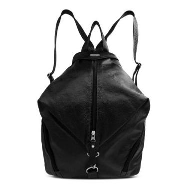 Imagem de Bolsa mochila de couro preta Mara