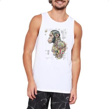 Imagem de Camiseta Regata Chimpanze Mecanica Interna Cyberpunk - Alearts, M