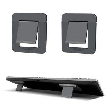 Imagem de APKULEEP Suporte ergonômico para laptop de mesa – Riser de teclado antiderrapante portátil com superfície antiderrapante, compatível com MacBook Pro/Air, Dell, HP e laptops de 10 a 17 polegadas (preto