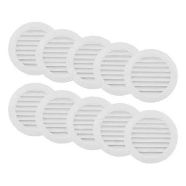 Imagem de Kit 100 Grade de Ventilação Redonda 200mm  Grelha com Tela - Joinsul