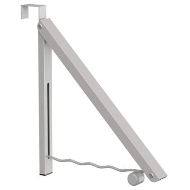 Imagem de Hleelomi Escorredor de roupas para organização de lavanderia, prateleiras dobráveis sobre a porta para economizar espaço, cinza quente 1 pacote