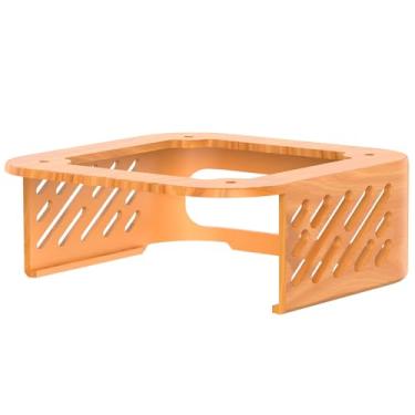 Imagem de Suporte sob a mesa para Mac mini M4/M4 Pro, suporte embaixo da mesa e suporte de parede com design de dissipação de calor, compatível com Mac mini M4/M4 Pro 2024, grão de madeira
