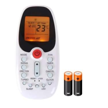 Imagem de Controle Remoto Para Ar Condicionado Compatível com KOMECO MIDEA COMFEE, Com Visor Luminoso, Pilhas Inclusas