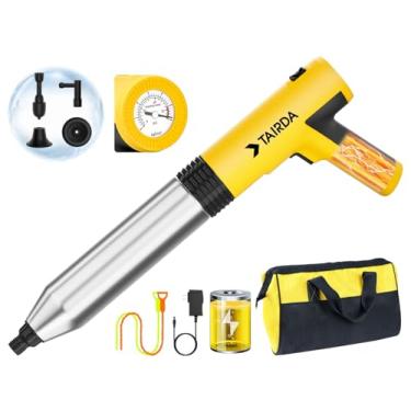 Imagem de TAIRDA Desentupidor de vaso sanitário elétrico, desentupidor de drenagem elétrica sem fio com pressurização automática, sem respingos, 3 cabeças e bolsa de armazenamento, para pisos de chuveiro de