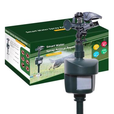 Imagem de [Atualização 2025] Aspersor com sensor de movimento Yardeen com cabeça ajustável, spray de água para gramado e jardim. Modo de dia e noite pode ser selecionado