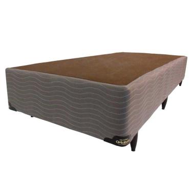 Imagem de Base Box Para Colchão De Solteiro Ortobom New Magestic 42x88x188cm Marrom