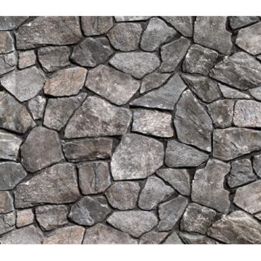 Imagem de CONCORD WALLCOVERINGS ™ Papel de parede de pedra 3D para descascar e colar com pedra cinza papel de parede removível autoadesivo papel de parede temporário adesivo adesivo papel de parede de pedra para cozinha, 53 cm x 5 m. 28 metros quadrados, DC119072