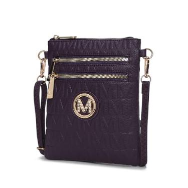 Imagem de MKF Bolsas transversais para mulheres, alça de pulso – Bolsa de ombro de couro PU – Bolsa carteiro pequena cruzada por Mia K, Scarlett Purple