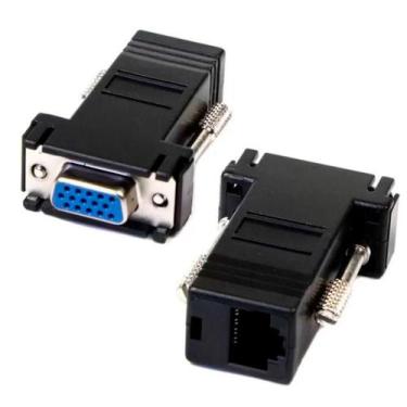 Imagem de Extensor VGA via Cabo de Rede UTP - VGA para RJ45 - (DB15 F x RJ45 F) 