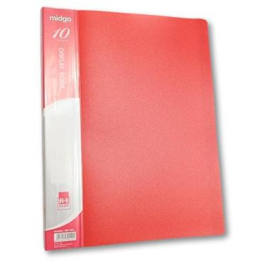 Imagem de Pastas Catalogo Display Book A4 10 Divisórias Desenhos Liso (VERMELHO)