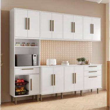 Imagem de Cozinha Lorena 14 Portas Fruteira Kaiki Móveis -branco