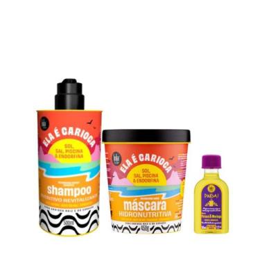 Imagem de Kit Lola Ela é Carioca Sh 500ml + Masc 450ml + Pinga! Óleo Pataúa e Mo