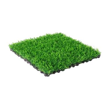 Imagem de WeiLaiKeQi Grama artificial, grama sintética, ladrilhos, reutilizáveis, verdes, versáteis, pisos para, pátio, playground, Verde Escuro