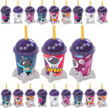 Imagem de 10 Copos Nave Espacial Foguete Lembrancinha para Festa de Aniversário Infantil Decoração de Mesa