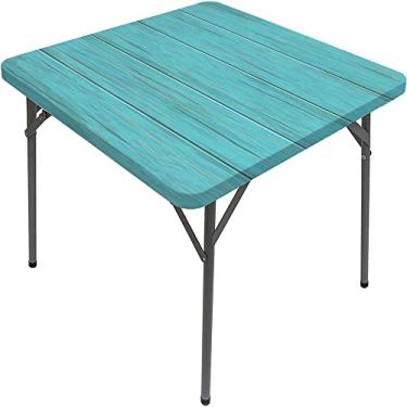 Imagem de Capa de mesa de madeira ajustada, estampa de textura de prancha de madeira, toalha de mesa impermeável interna/externa, sala de jantar de pátio e cozinha, serve para mesa de 107 x 152 cm