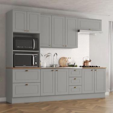 Imagem de Cozinha Compacta 271,5cm 5 peças 10 Portas 5 Gavetas Americana Henn, C