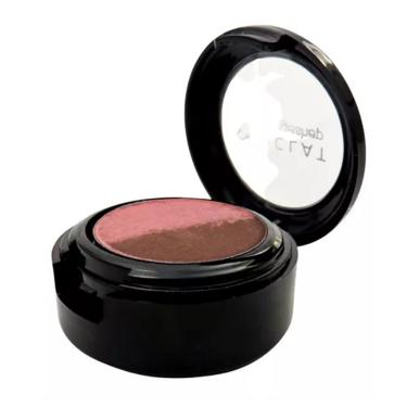 Imagem de Sombra Compacta Duo Eclat Cor 02 Rosa E Vinho Alergoshop 1,4g