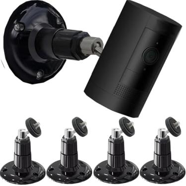 Imagem de JYtrend Pacote Com 4 Suportes De Parede Para Câmera Anel E Interna 1ª Geração, Suporte Montagem Ajustável Giratório 360 Graus Wyze V4 V3, Segurança Arlo Pro 3 2/Ultra/Light/Go/Essential, Preto