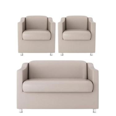 Imagem de Namoradeira + 2 Polt. Bia P/ Sala de Estar Consultório Clinica Hospita