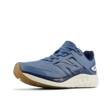 Imagem de New Balance Fresh Foam 680 V8 Tênis de corrida masculino, Azul costeiro/azul marinho/sal marinho, 9 X-Wide