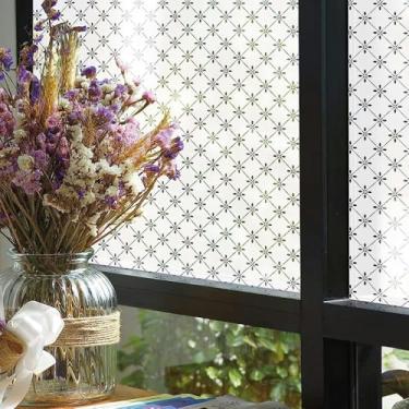Imagem de Adesivo de Vidro Jateado Losangos Delicados 1,5 METROS X 90 CM