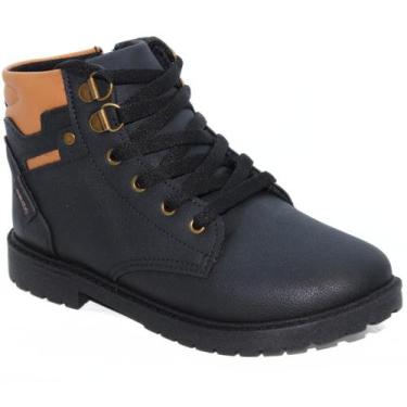 Imagem de Bota Infantil Klin Rock Kids Menino - Preto e Marrom, 36