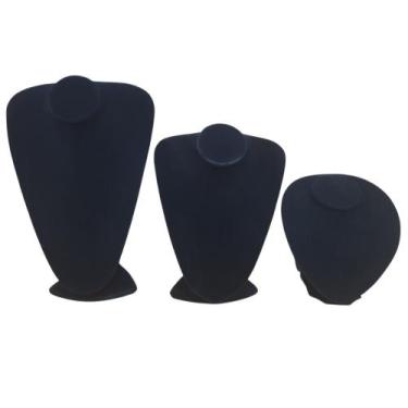Imagem de Expositores Busto de Veludo para Colares - Yasmin Embalagens