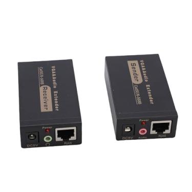 Imagem de Sanpyl VGA Extender, 328ft/100m, HDB15-F RJ45 Interface DC3.5, Plug and Play, Suporte 1920x1440@60Hz, Transmissor e Receptor (Plugue nos EUA)