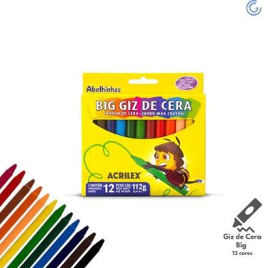 Imagem de Giz Cera 12 Cores Redondo Big Acrilex