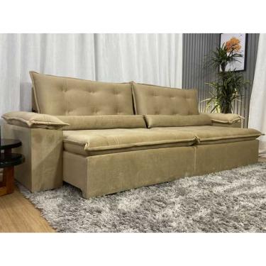 Imagem de Sofá Retrátil Reclinável 2,00 m Bege 511 Tijuca Plus