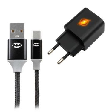 Imagem de Carregador Turbo Gan 30w Flash Cabo Usb A X Tipo C Batman - 5+