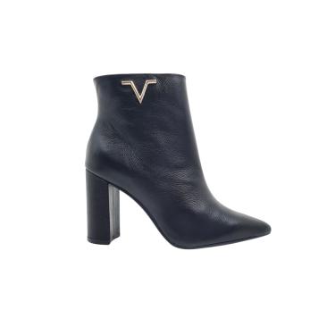 Imagem de Bota Feminina Via Marte Salto Alto Bico Fino Couro 063-012