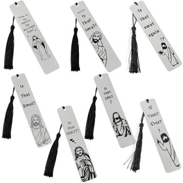 Imagem de Marcador de livro da Bíblia Jesus – Marcador de livros cristão interessante, um presente para colegas e amigos leitores em aniversários, Natal, Páscoa e outras ocasiões (7 peças estilo borla)
