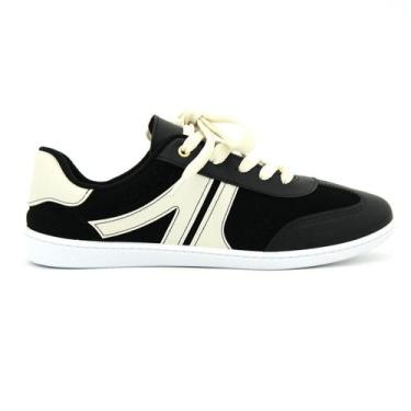 Imagem de Tenis Moleca Feminina 5605.472 Cadarço Confortavel Macio, 36, Preto, B