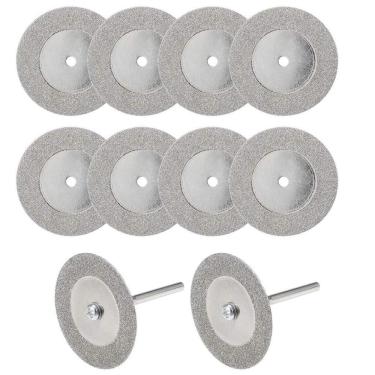 Imagem de Kit 10 Discos De Corte Diamantado Grande 35Mm Micro Retífica
