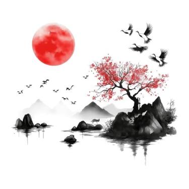 Imagem de Wswqop Adesivo de parede de guindaste, pintura a tinta, decoração, fácil de usar, papel de parede de PVC, adesivo artístico para quarto, sala de estar,