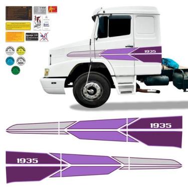Imagem de Faixa Mercedes Benz Mb 1935 Adesivo Lateral Lilás Caminhão - SPORTINOX