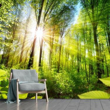 Imagem de Papel de Parede Paisagem Floresta Natureza Sol Sala Painel - 056pcp - 